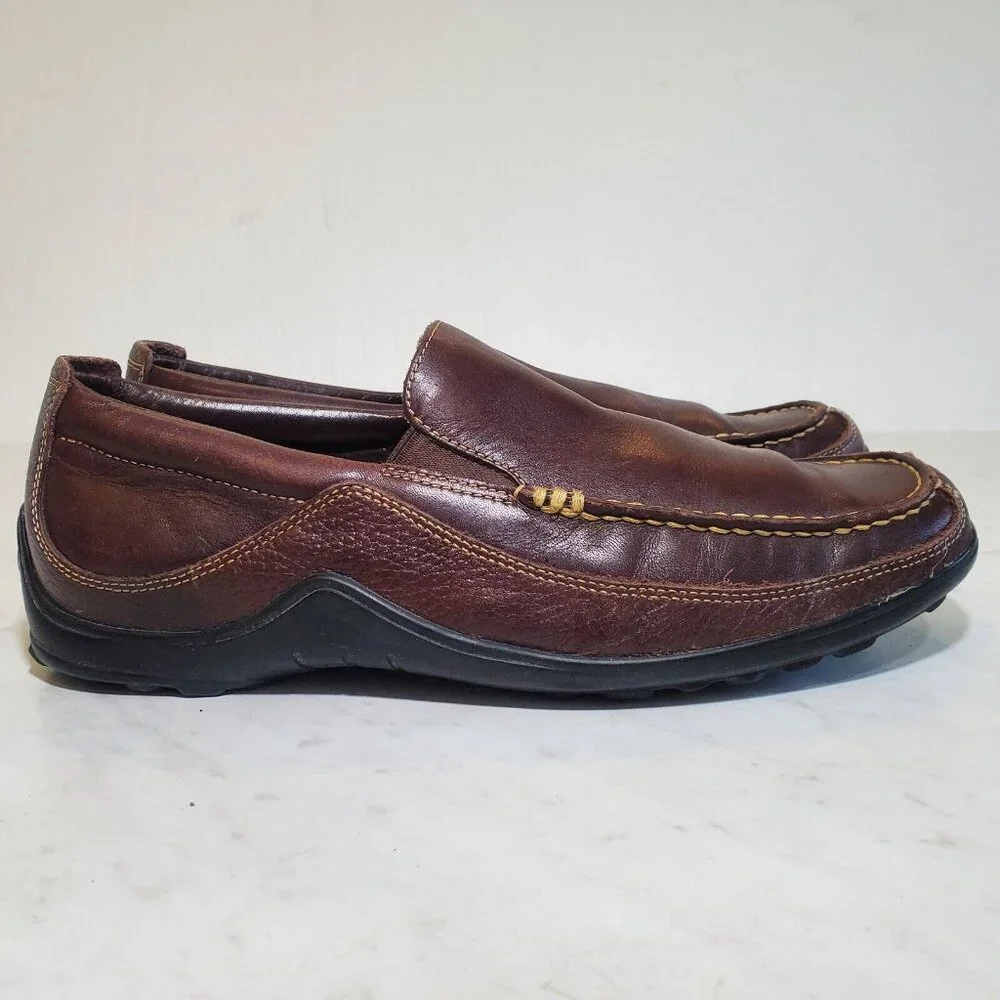Cole Haan Men French Roast Tucker Venetian Leather Loafers Shoes C04059 8 M US
